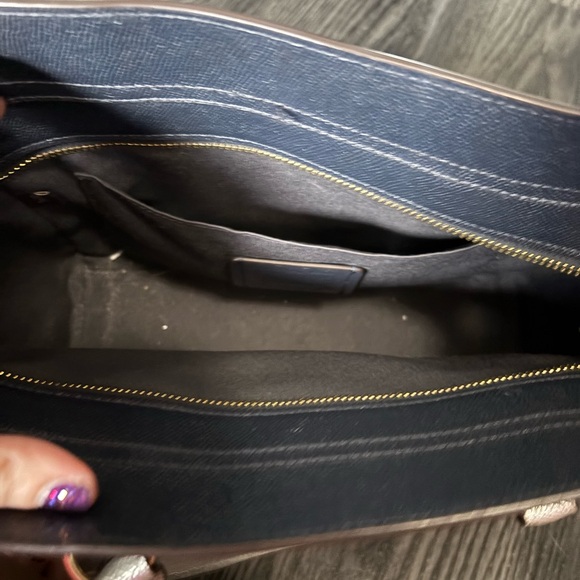 Coach metallic blue and navy Bag - Picture 3 of 9